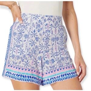 *NWOT* Lilly Pulitzer Neilah Short Resort White “Time to Shine” Engineered Print